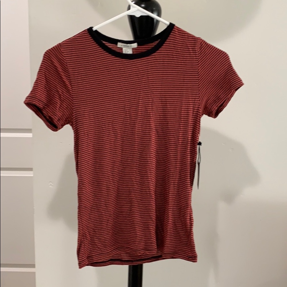 Striped Forever 21 Crop Shirt